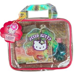 Vintage Y2K Hello Kitty Clear Friendship Purse Stickers Bubble Bottles Rings NWT